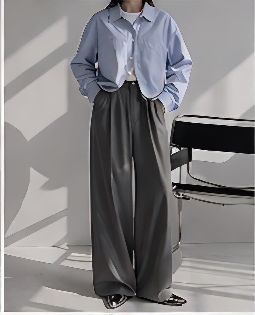 ハイウエストワイドスラックス