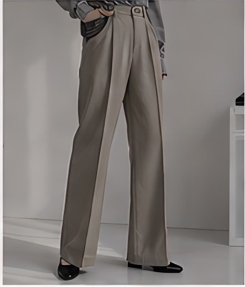 センタープレスワイドパンツ