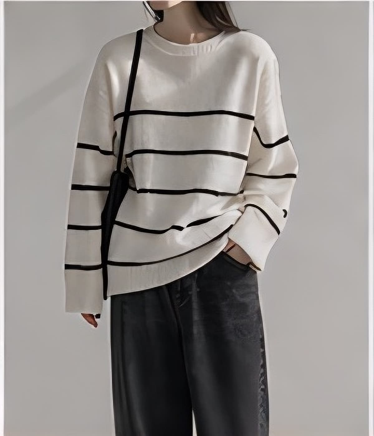 ボーダーニットプルオーバー